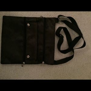 Black nylon zipper bag